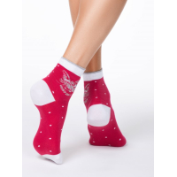 Conte fantasie damessok met poes print (dubbelpak)